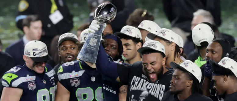 Seahawks with 2026 Vince Lombardi Trophy After Their Win
