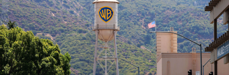 The iconic water tower at the Warner Bros. Studio Lot in Burbank, California